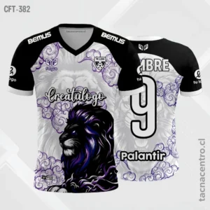 Camiseta de Futbol leon negro y blanco