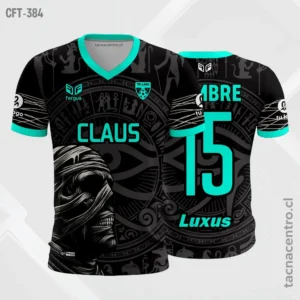 Camiseta de Futbol Negro con verde