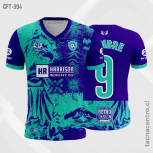 Camiseta de Futbol azul y verde