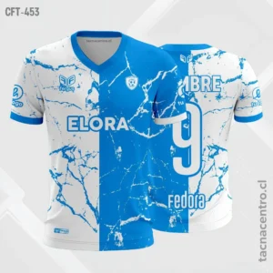 Camiseta de Futbol tela Dri-fit blanco y celeste