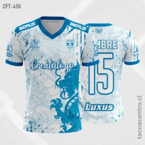 Camiseta de Futbol tela Dri-fit blanco y celeste