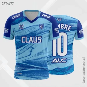 Camiseta de Futbol tela Dri-fit azul