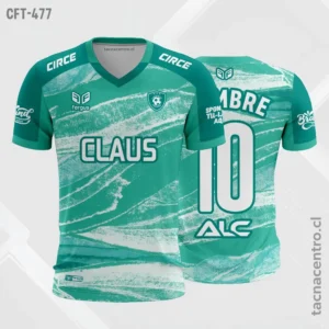 Camiseta de Futbol tela Dri-fit verde agua