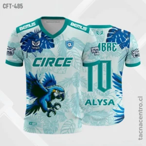 Camiseta de Futbol tela Dri-fit loro verde agua