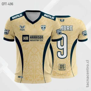 Camiseta de Futbol tela Dri-fit crema