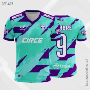 Camiseta de Futbol tela Dri-fit verde agua