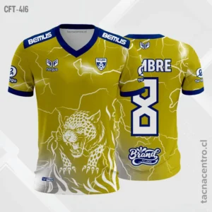 Camiseta de Futbol Leopardo dorado