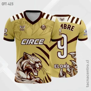 Camiseta de Futbol Puma cafe con negro