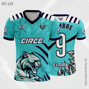 Camiseta de Futbol Puma verde agua con negro