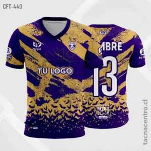 Camiseta de Futbol morado y naranja