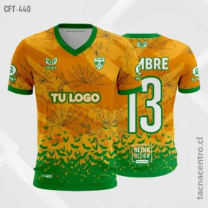 Camiseta de Futbol naranja y verde
