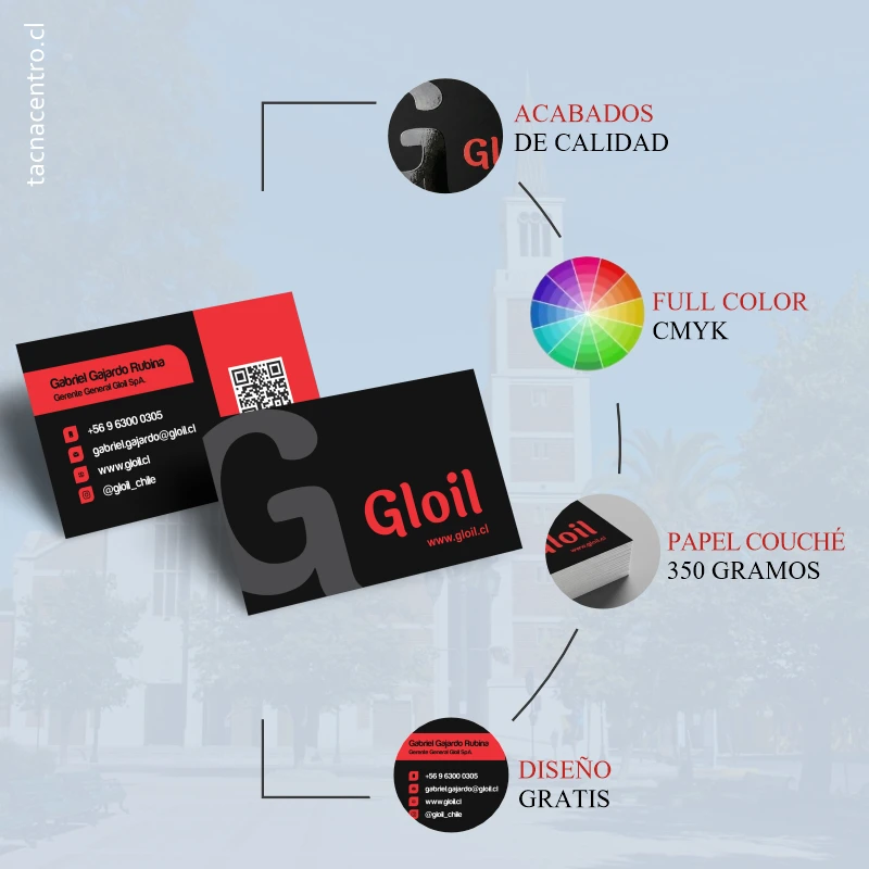 caracteristicas tarjetas en talca personalizadas