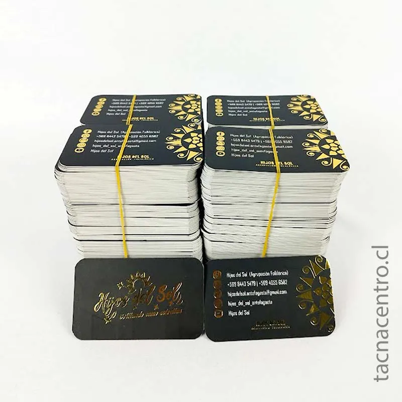foto de tarjetas hot stamping para agrupacion folclorica