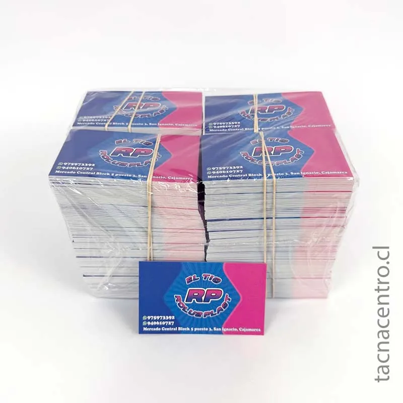 foto de tarjetas secorizadas para empresa de plasticos