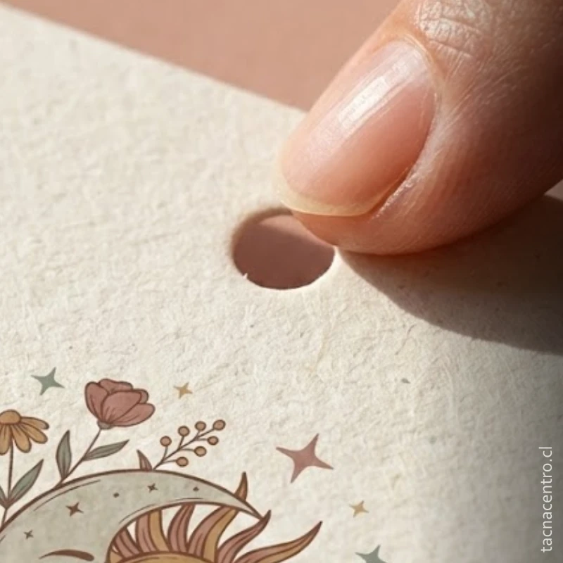 proceso de fabricacion perforado de hang tag