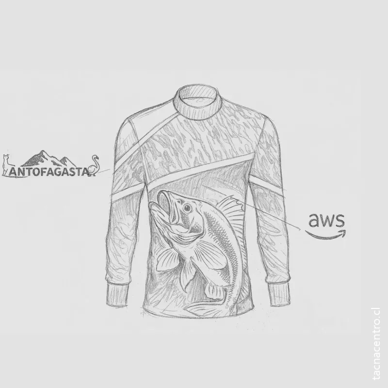 boceto de camisetas de pesca personalizadas chile