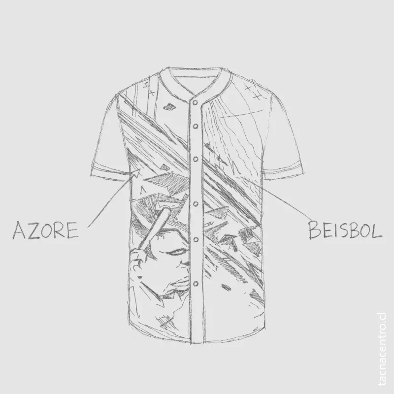 boceto de camisetas de beisbol