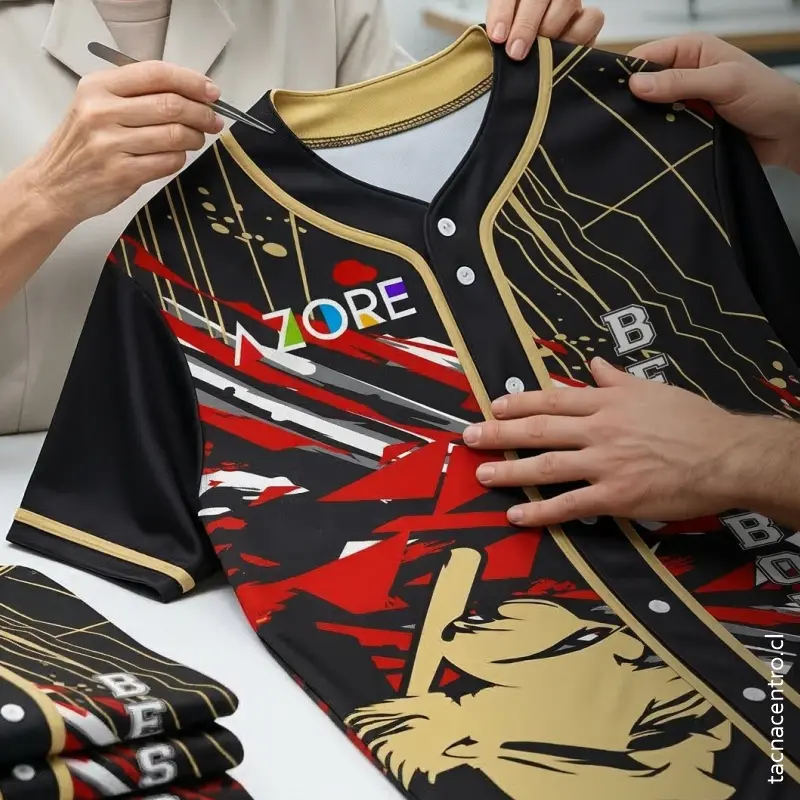 control de calidad de camisetas de beisbol personalizados