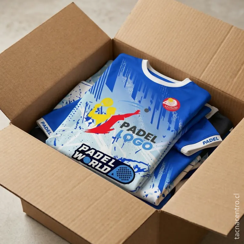 empaquetado de camisetas de padel personalizadas