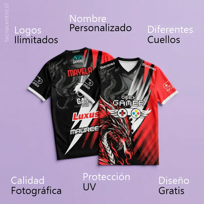 caracteristicas camisetas esports 2026 características de camisetas e-sport