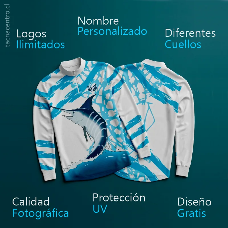 características de poleras de pesca personalizadas