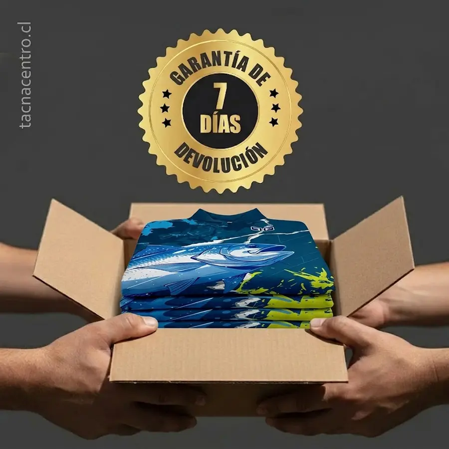 devolucion de camisetas de pesca personalizadas