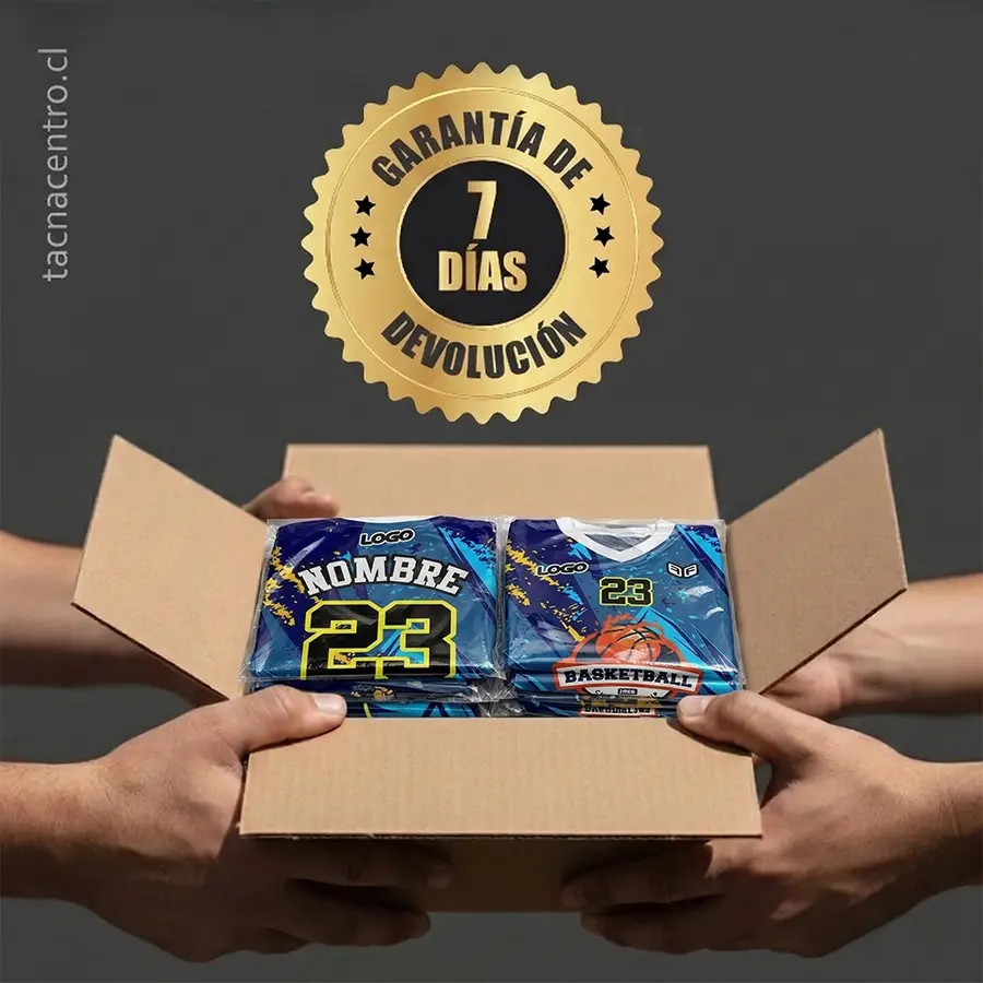 garantía y política de devolución de camisetas de basquetbol personalizadas en chile