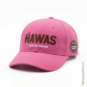 Gorra jockey rosada personalizada para personal de cafetería