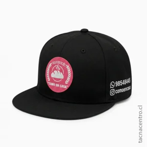 Gorra snapback negra personalizada para marcas y empresas 2026.