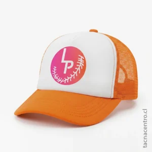 Gorra de malla tipo béisbol naranja para equipos deportivos y promociones 2026.