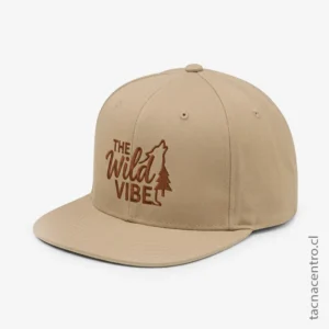 Gorra de visera plana beige para publicidad y merchandising 2026.