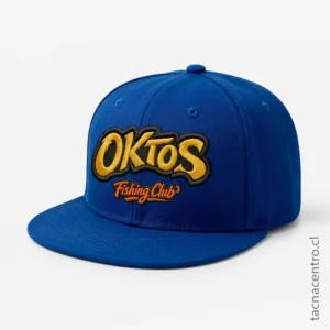 Gorra plana azul para pesca con diseño personalizado 2026.