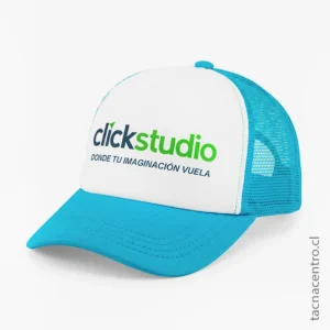 Gorras Promocionales de Malla color celeste en chile