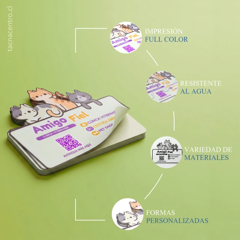 Características de resistencia y acabado de nuestros stickers personalizados 2026.