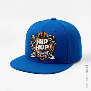 Gorra plana azul estilo hip hop para bordado personalizado 2026.