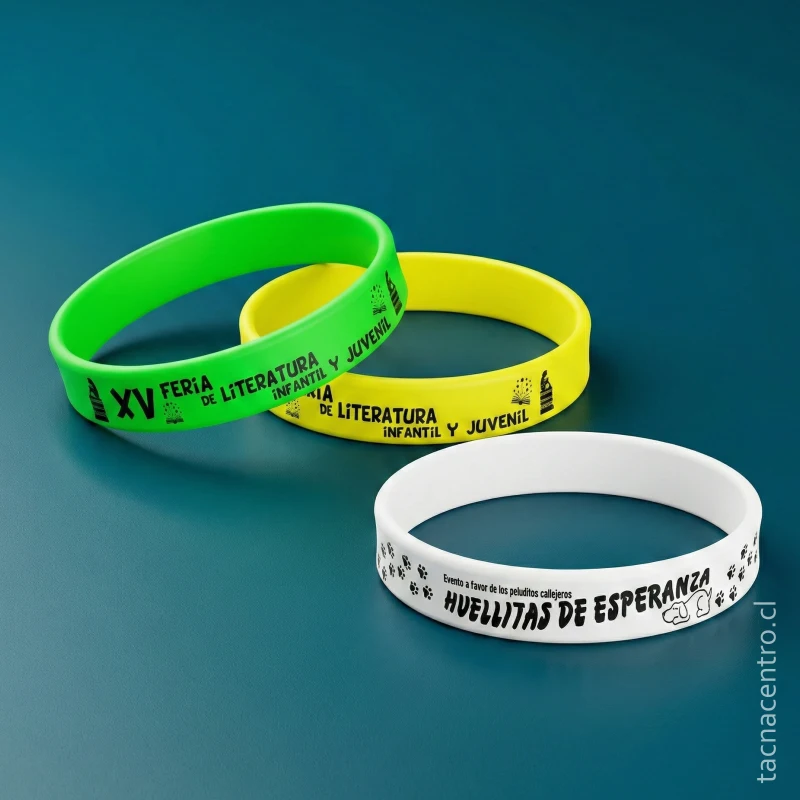 Portada de pulseras de silicona personalizadas en chile