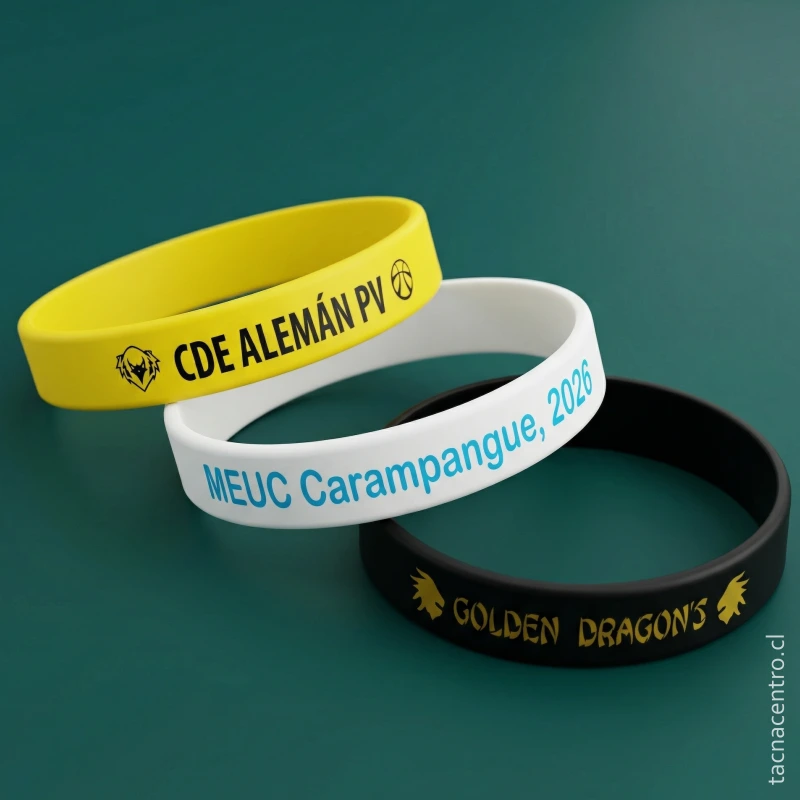 Precios de pulseras de silicona personalizadas en chile