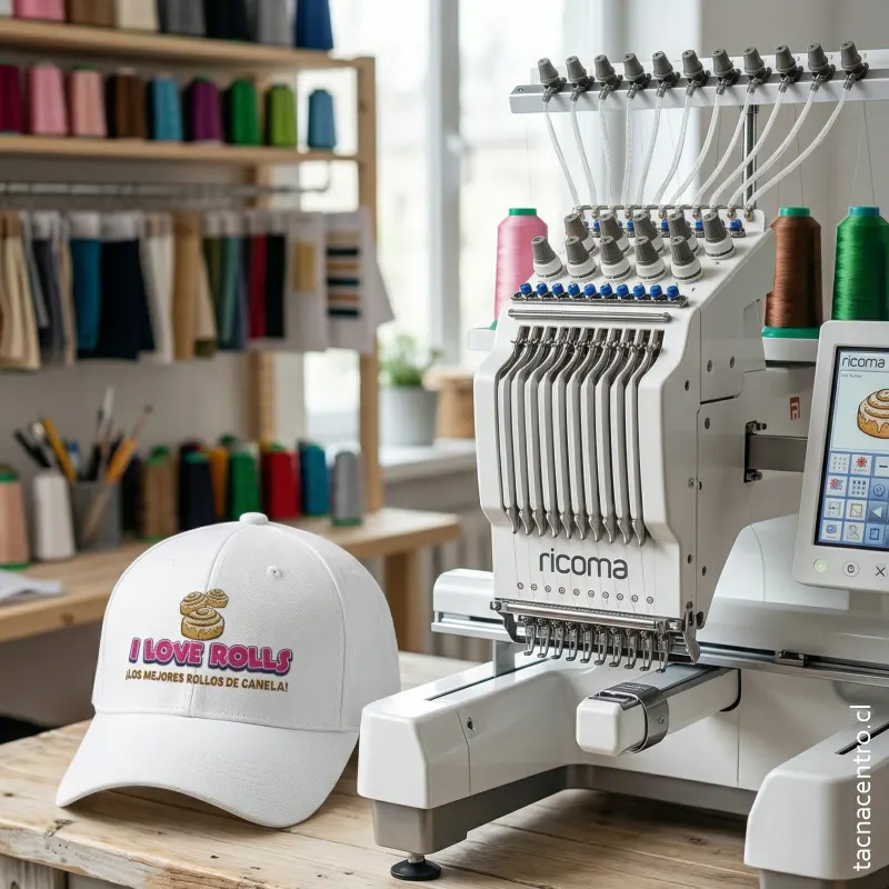 Bordado de logo en gorras jockey personalizadas