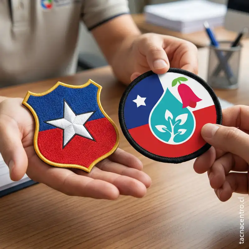 Elección de tipo de parche bordado a hilo o sublimado