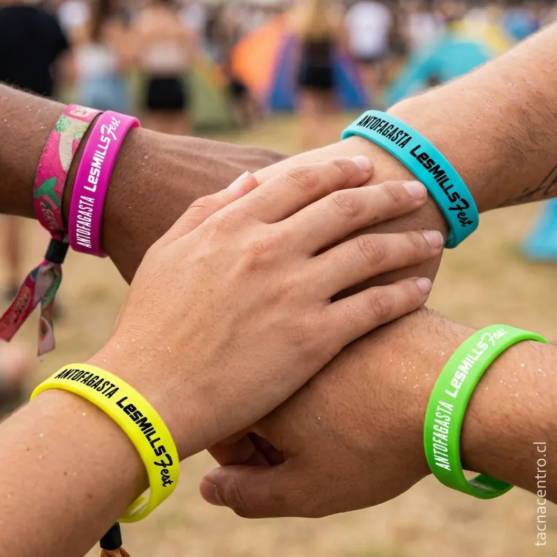 Uso de pulseras para eventos en festivales 