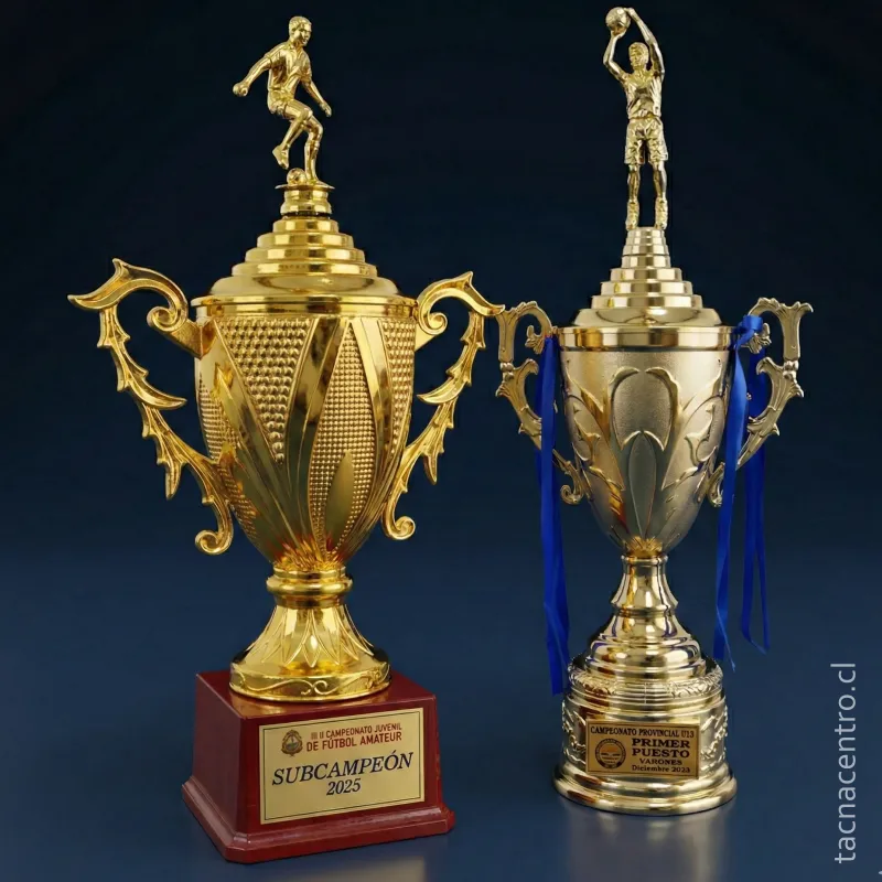 Trofeos de futbol y copas deportivas para premiación